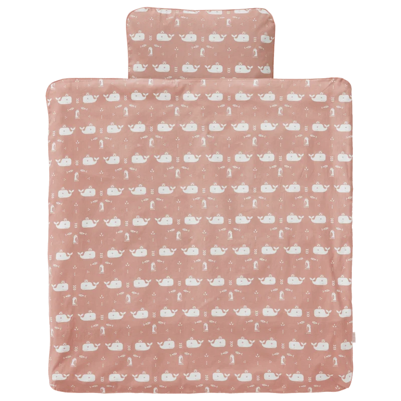 Fresk Dekbedovertrek Whale Mellow Rose 80x80cm