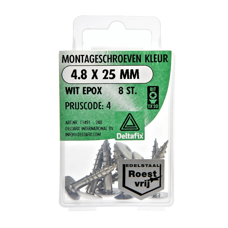 Deltafix montageschroef torx schotelkop 4,8x25mm 8st