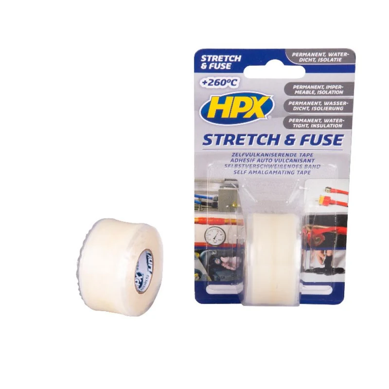 HPX Stretch & Fuse Zelfvulkaniserende Tape 3 meter Transparant