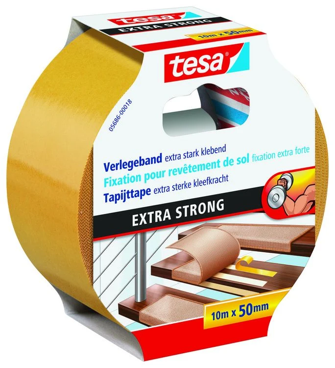 Tesa Extra Strong tapijttape oranje 50mm 10m