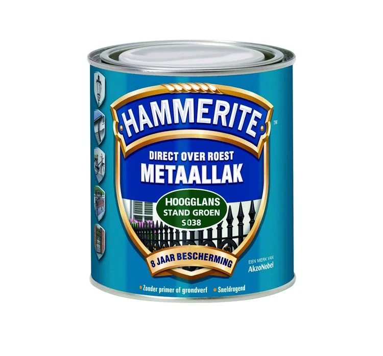 Hammerite metaallak hoogglans S018 grijs 750ml