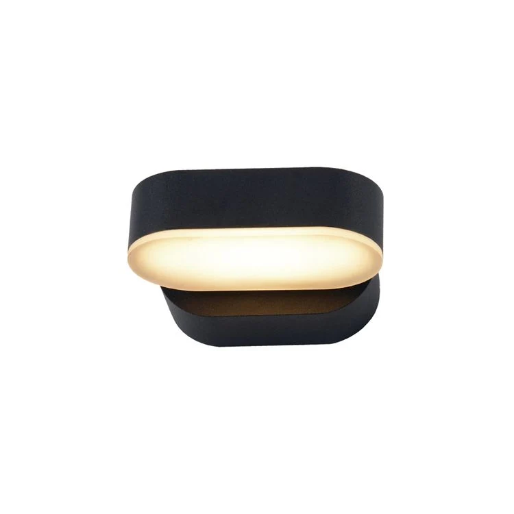 Led's Light LED buiten wandlamp Madrid kantelbaar zwart aluminium