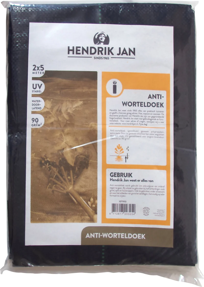 Hendrik Jan anti-worteldoek zwart 2x5m