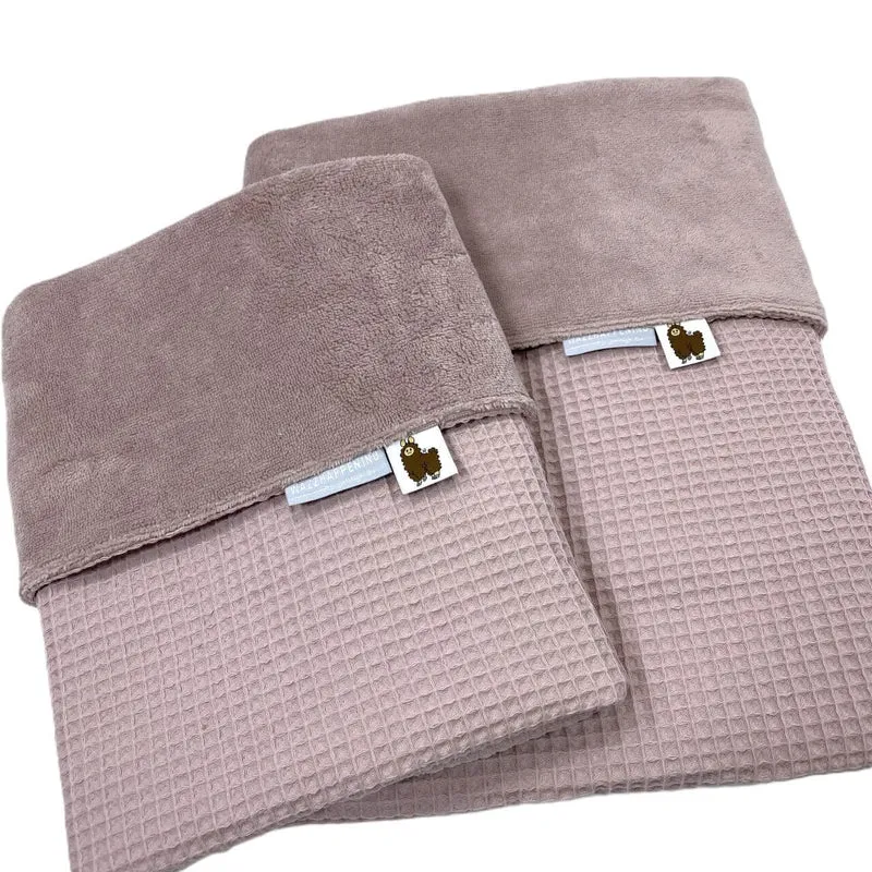 Babydekentje Bentley - oudroze - wafel - bamboe