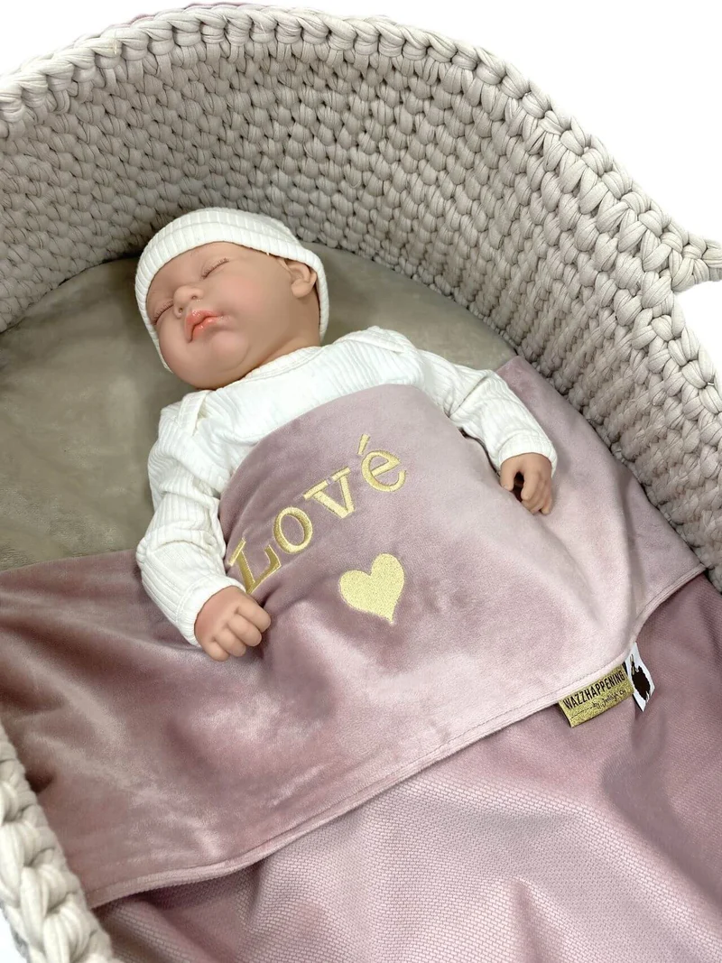 Babydekentje Hotel Chique - oudroze dutch velvet nicky velours