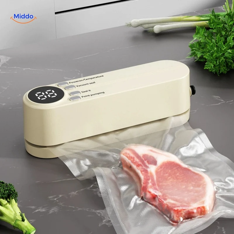FoodSeal™ Vacuümmachine | Draadloos, Oplaadbaar en Compact
