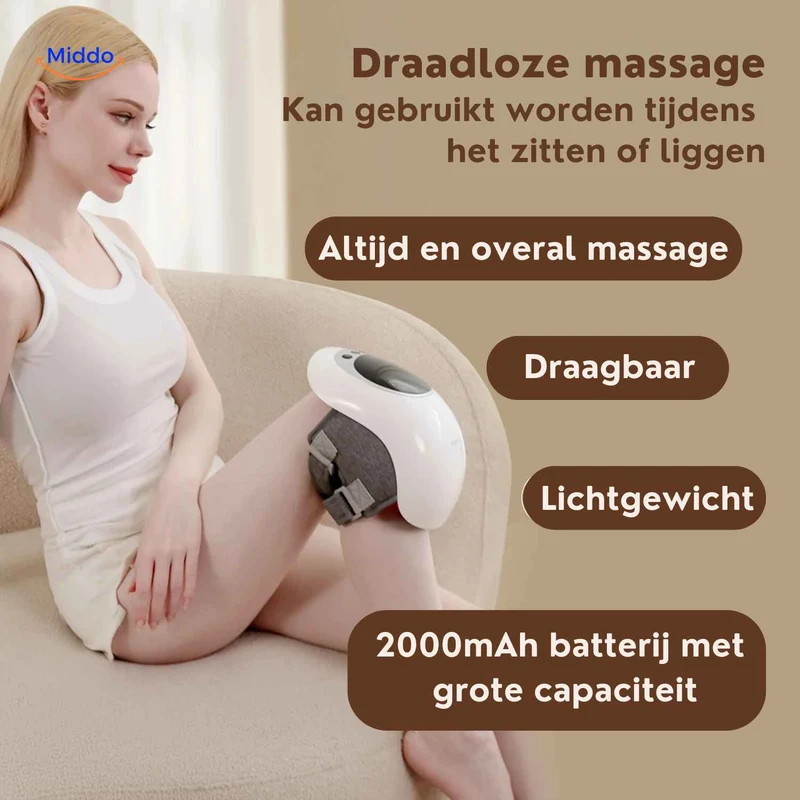 Kneetherma™ Massager | Trilling, Infraroodwarmte & Slim Ontwerp