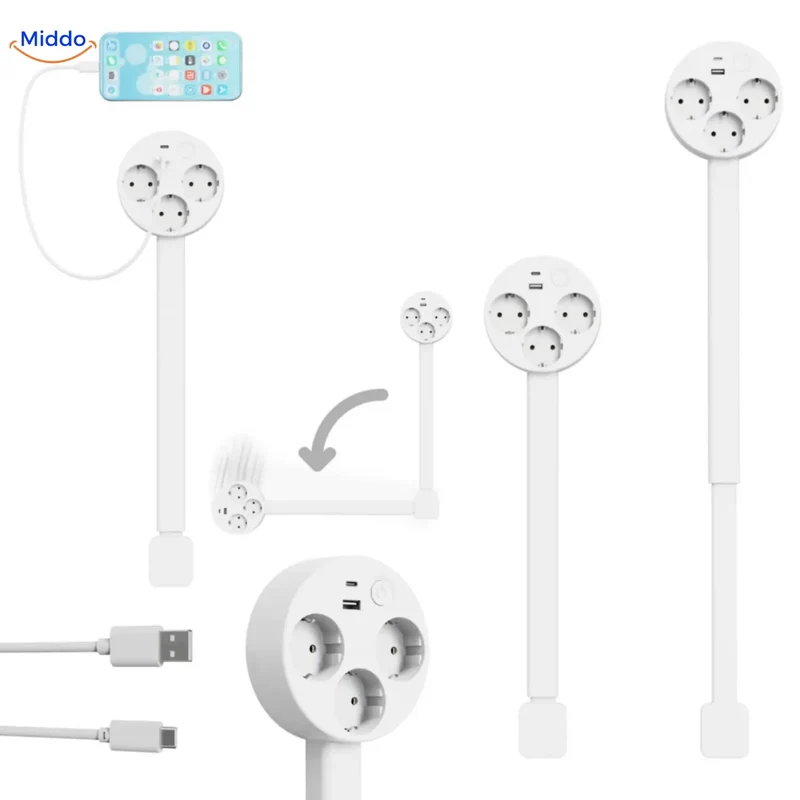 Voltiflex™ Stopcontact | Compact, Oplaadsnel & Perfect Voor Bank/Bed