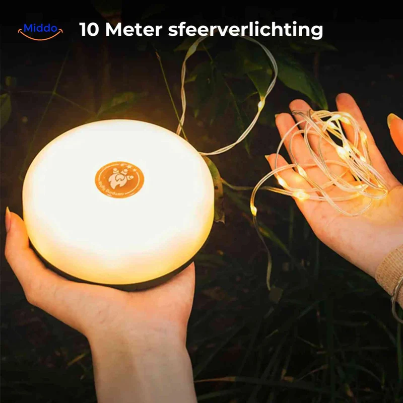 GlowMate™ Lamp | Sfeerlamp, Slingerlicht En Powerbank Voor Buiten