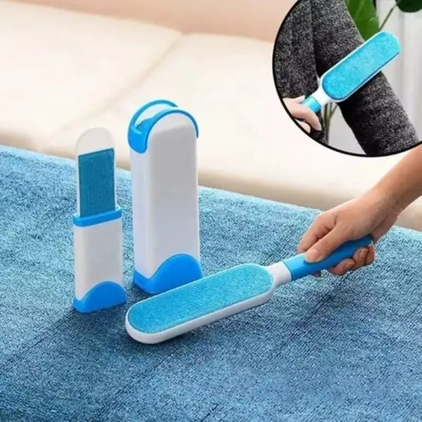 HandyBrush™ | Dubbelzijdige Herbruikbare Huisdierhaarverwijderaar met Zelfreinigende Basis