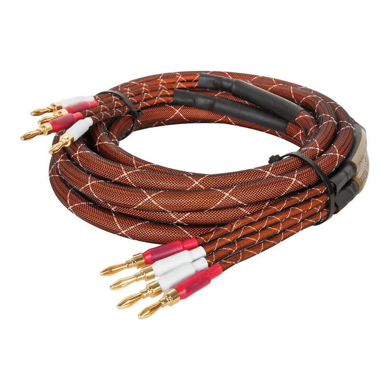 Luidsprekerkabel met Bananenstekkers 2x2,5 mm² OFC – 2x3 Meter – Kruger&Matz KM0335