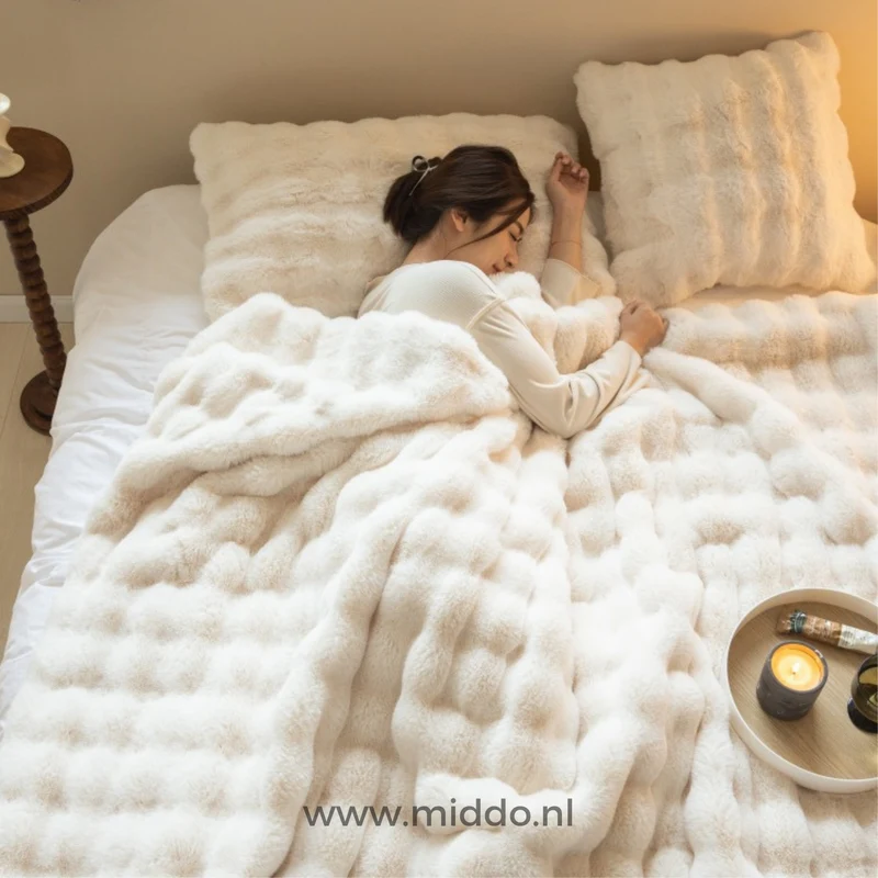 Premium Teddy Plaid XL Teddy Beddeken – Extra Dik Imitatiebont, Superzacht & Heerlijk Warm voor Koude Nachten