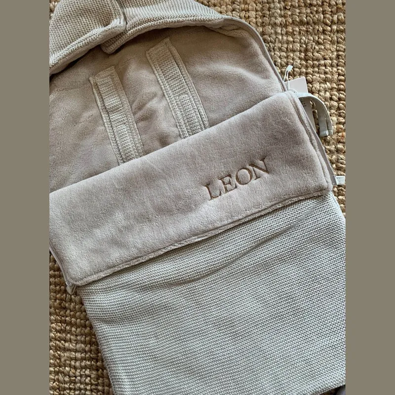 Voetenzak met naam - Basic Knit