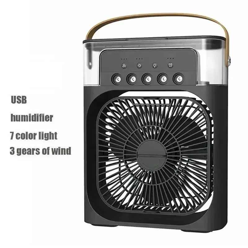 Mini Luchtkoeler – 3-in-1 USB aircooler met bevochtiging, LED licht en 600 ml tank