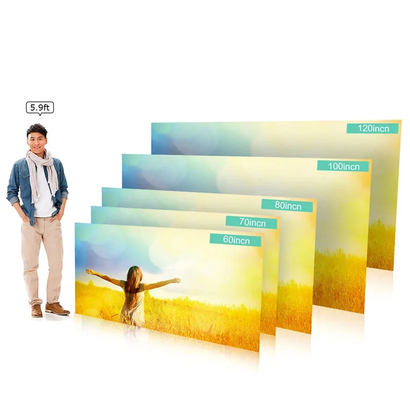 ALR Projectiescherm – Opvouwbaar 16:9 scherm met wandmontage en helder contrast