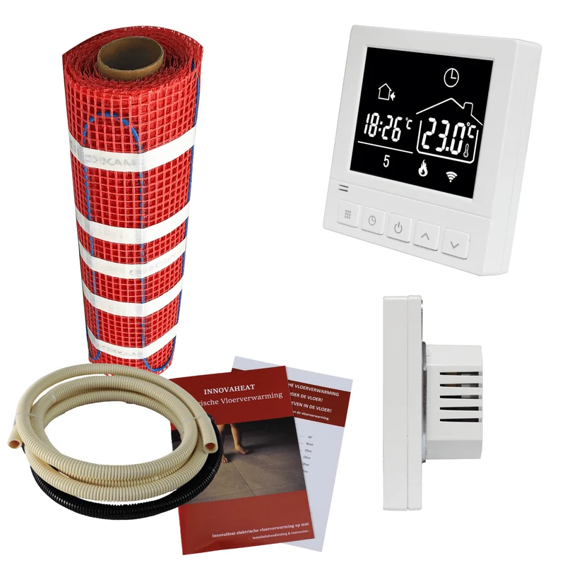 Elektrische vloerverwarming 200 Watt/m² complete set - Mat 3 m² | 600 watt