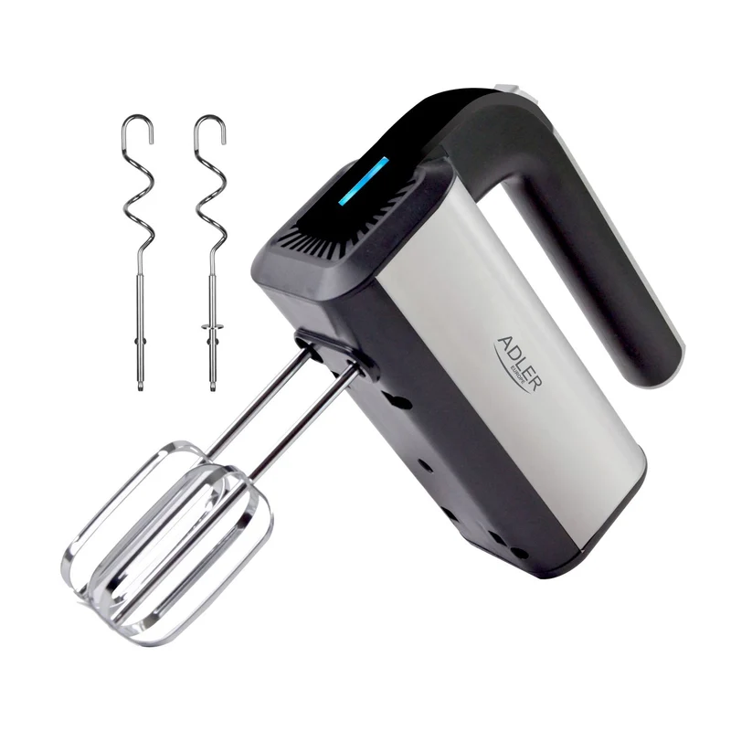 Adler AD 4225 Handmixer – Elektrische Mixer 800W – 5 Snelheden & Turbo – Met Gardes en Deeghaken