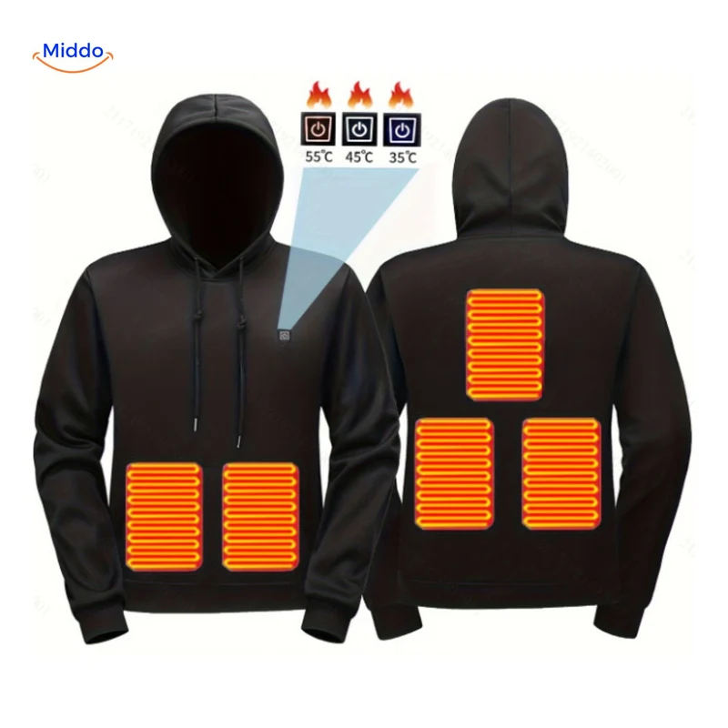 HeatPro™ Hoodie | USB-Verwarming, 3 tot 7 Warmtestanden & Comfortabele Outdoor Hoodie!