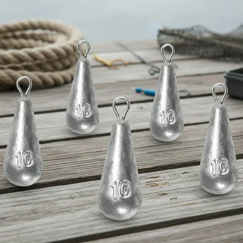 Dropshot Lood Set – 10g Visgewichten met Snelle Lijnbevestiging