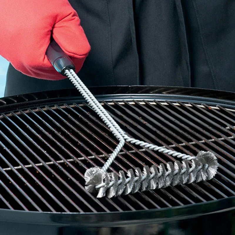 Grillborstel – Barbecueborstel met RVS borstelkop en comfortabele handgreep