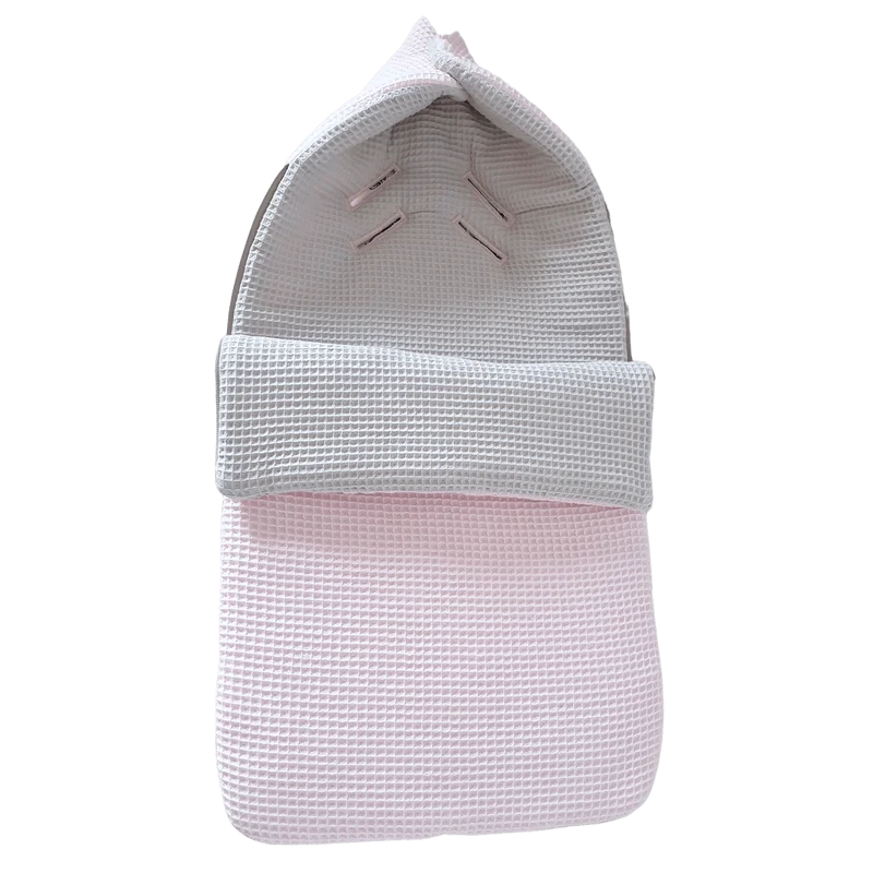 Voetenzak Lola Duo - twee kleuren wafel - in 30 kleuren