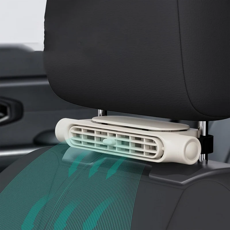 Autoventilator voor hoofdsteun – USB-C, 3 snelheden en compact ontwerp