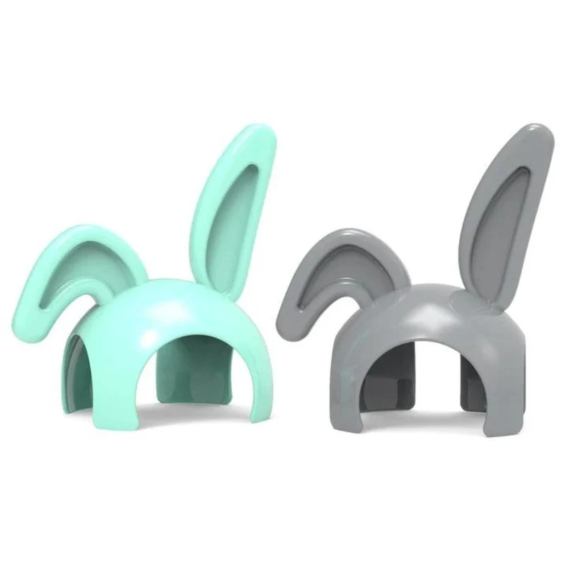 Alecto Babyfoon Divm-Ears Cover Konijnenoren Grijs En Groen Voor Smartbaby10 & Divm-850