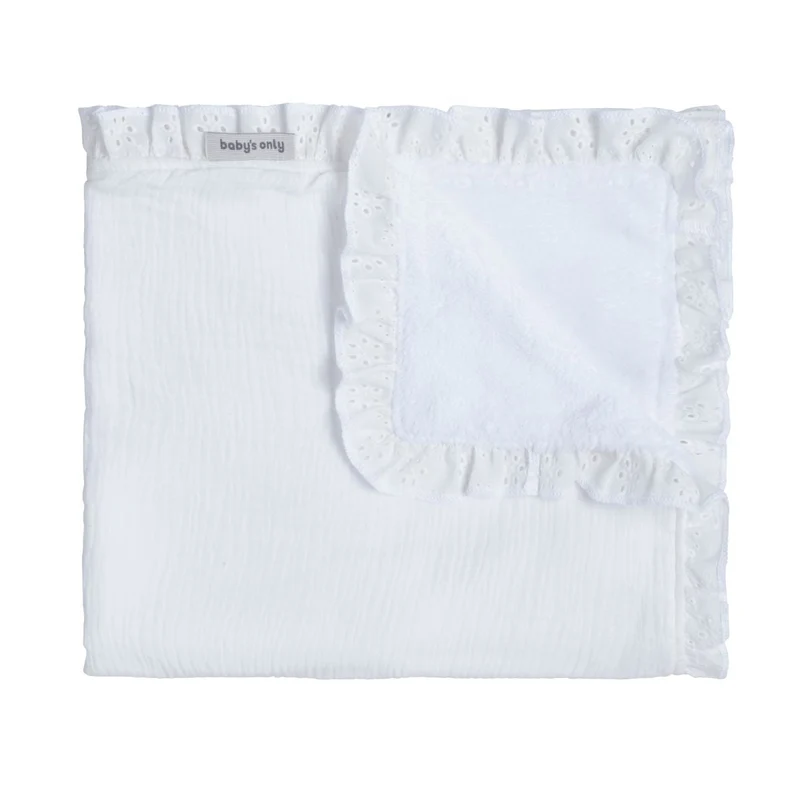 Baby's Only Wiegdeken 70X95Cm Teddy Calm Wit