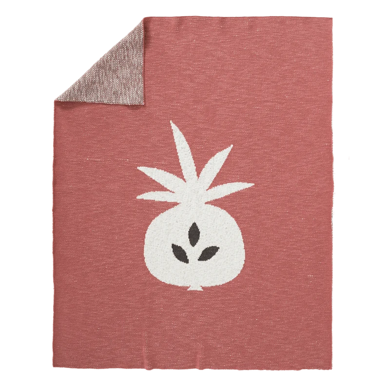 Fresk Ledikantdeken Gebreid Pineapple Ocher 100x150cm