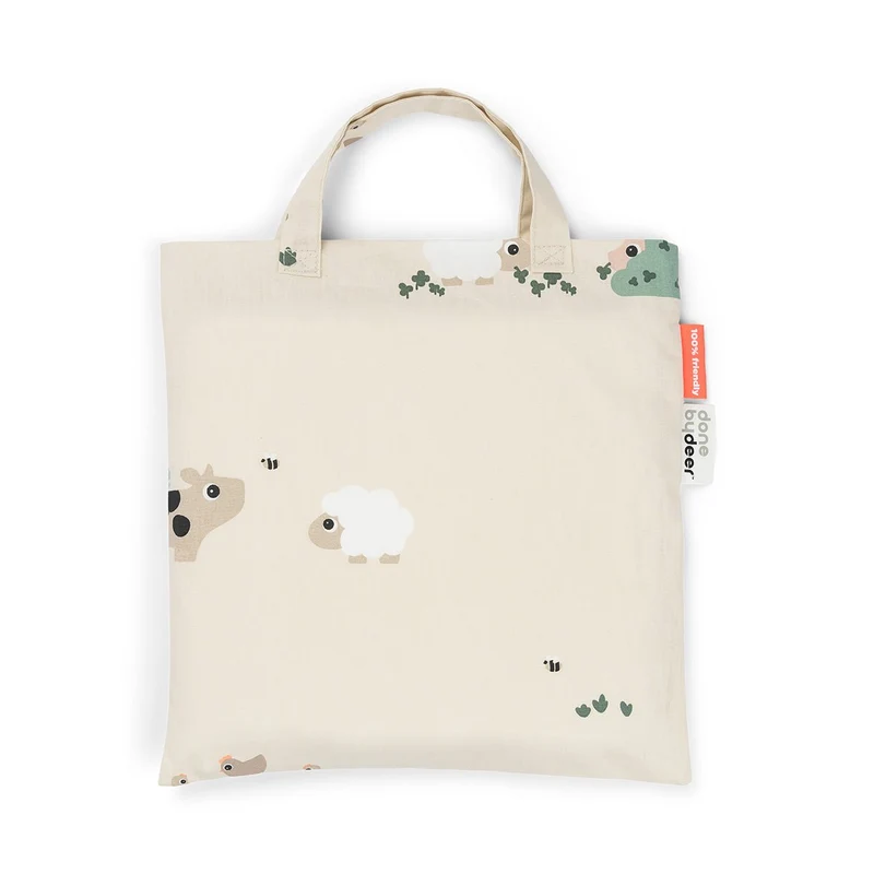 Done by Deer Dekbedovertrek Peuter Tiny Farm Beige 100X140Cm