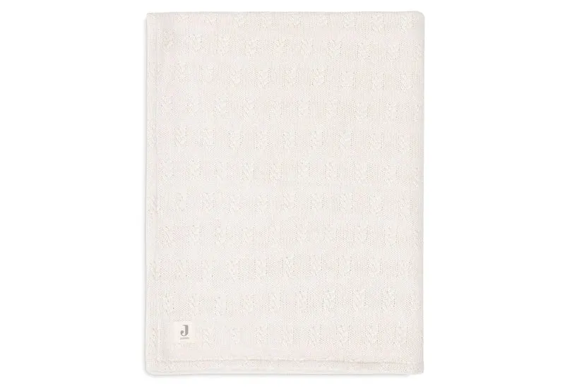 Jollein Wiegdeken Grain Knit Oatmeal/Velvet 75X100Cm