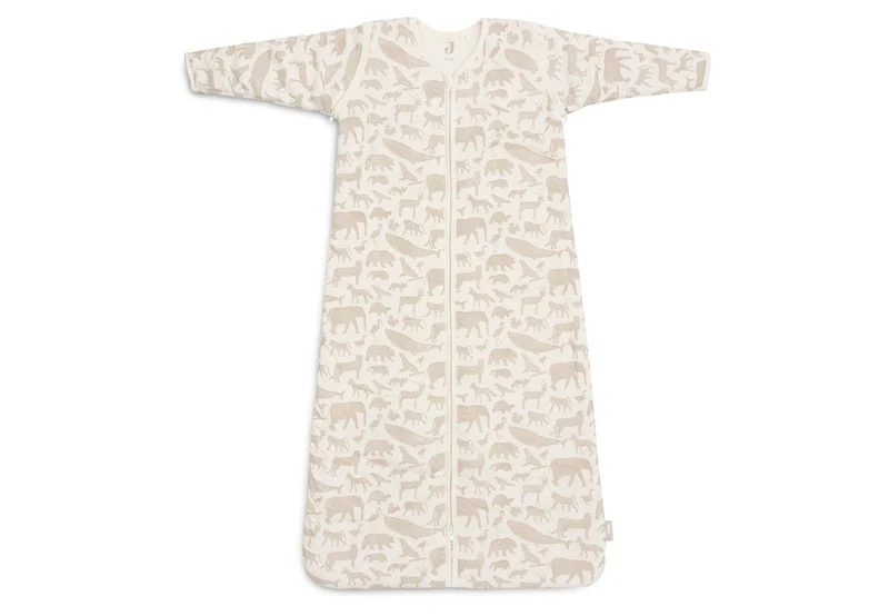 Jollein Slaapzak Baby Afritsbare Mouw Animals - Nougat