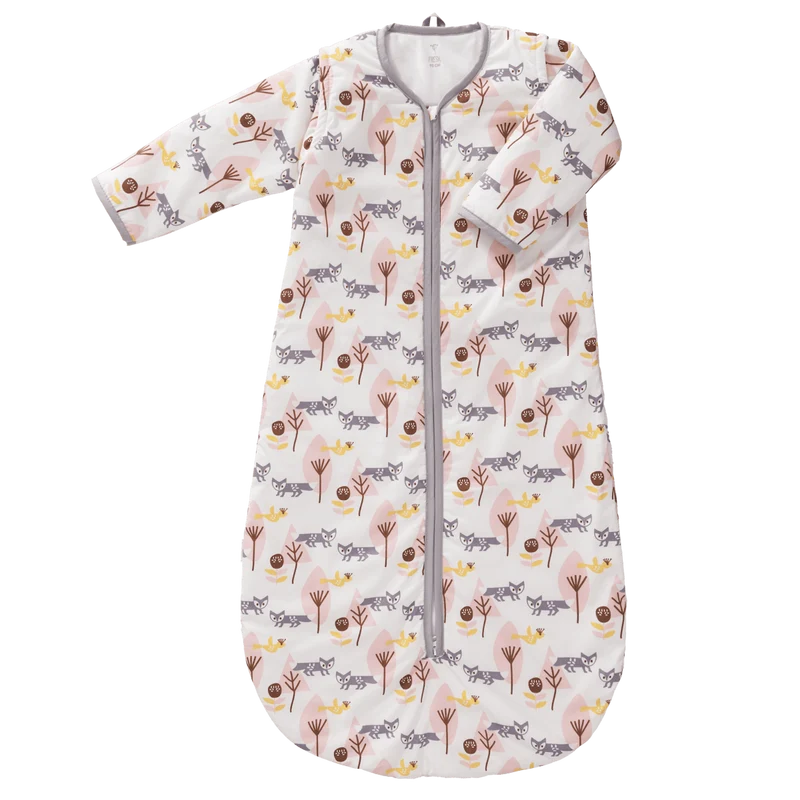 Fresk Slaapzak Baby Winterslaapzak Afristsbare Mouw Fox Pink