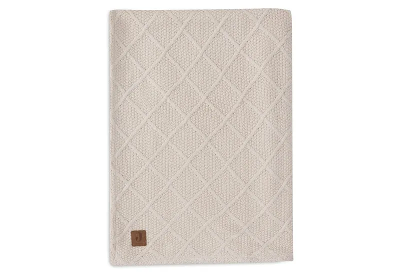 Jollein Wiegdeken Check Knit Oatmeal/Teddy Fleece 75 X 100 Cm
