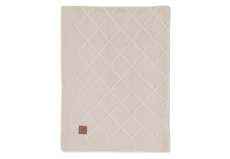 Jollein Wiegdeken Check Knit Oatmeal 75 X 100 Cm