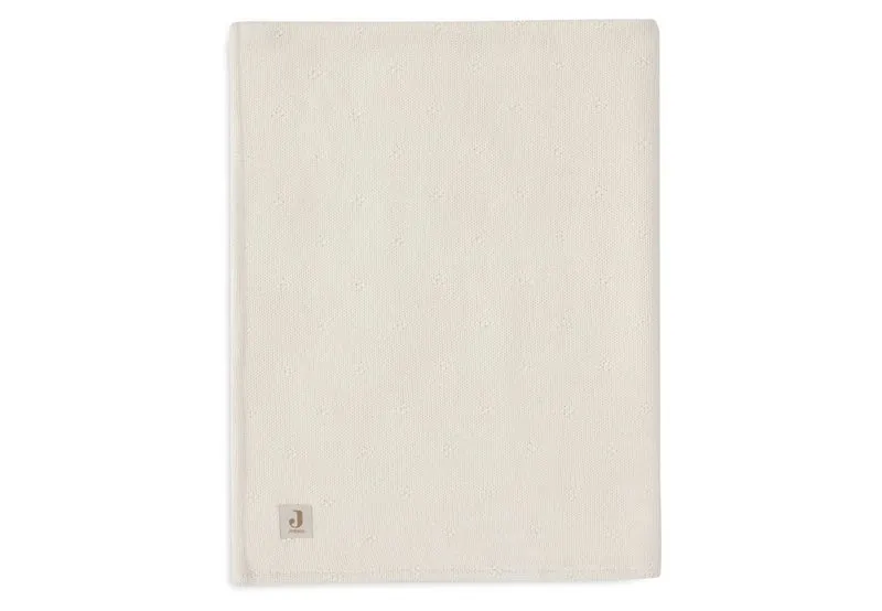 Jollein Ledikantdeken Cosy Knit Ivory/Velvet 100 X 150 Cm