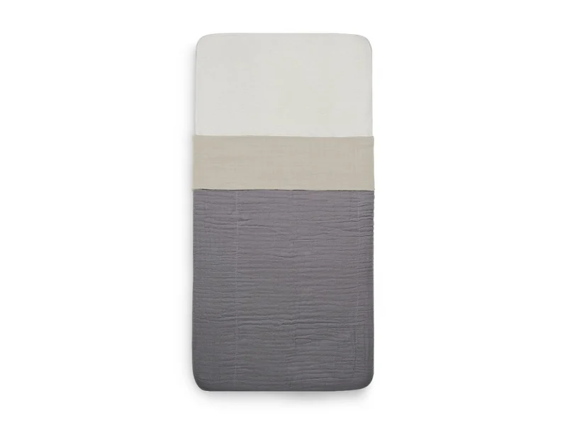 Jollein Ledikantlaken Wrinkled Cotton Nougat 120x150cm