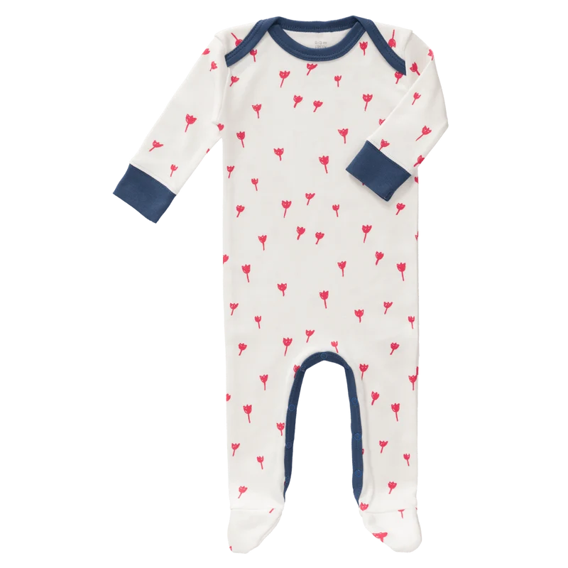 Fresk Baby Pyjama Met Voet Tulip Red