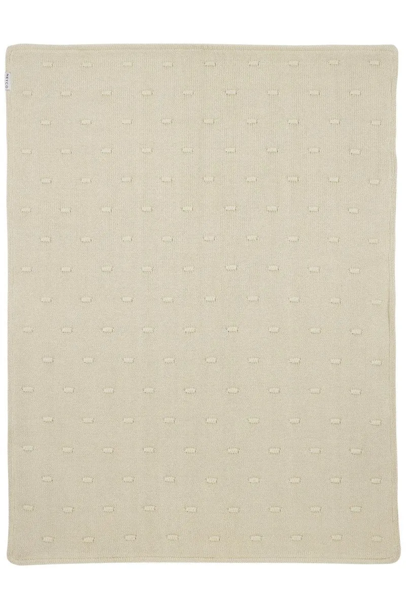 Meyco Wiegdeken Knots Teddy Soft Sand 75X100cm
