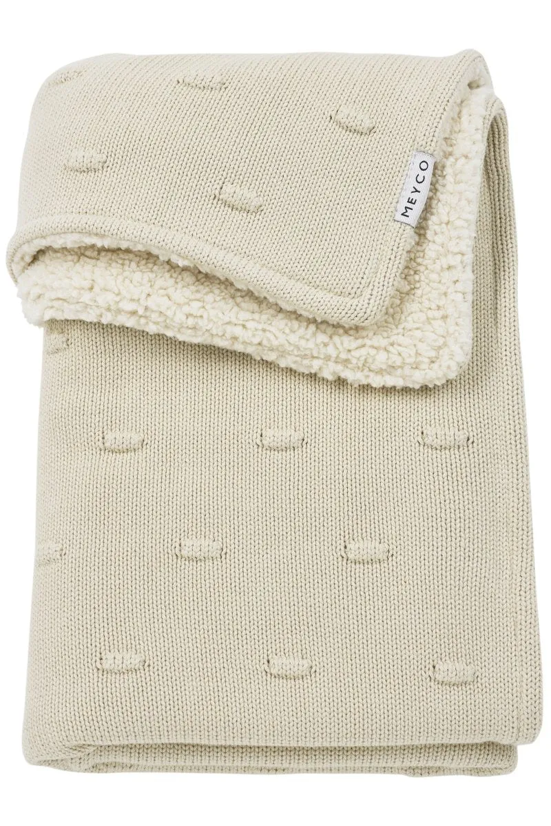Meyco Ledikantdeken Knots Teddy Soft Sand 100X150cm