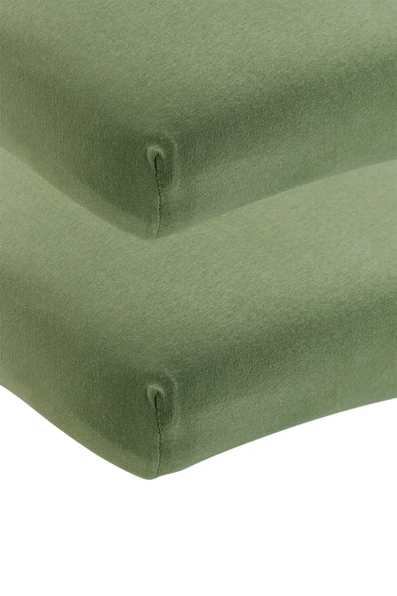 Meyco Hoeslaken 2St Olive Green 70X140X150cm