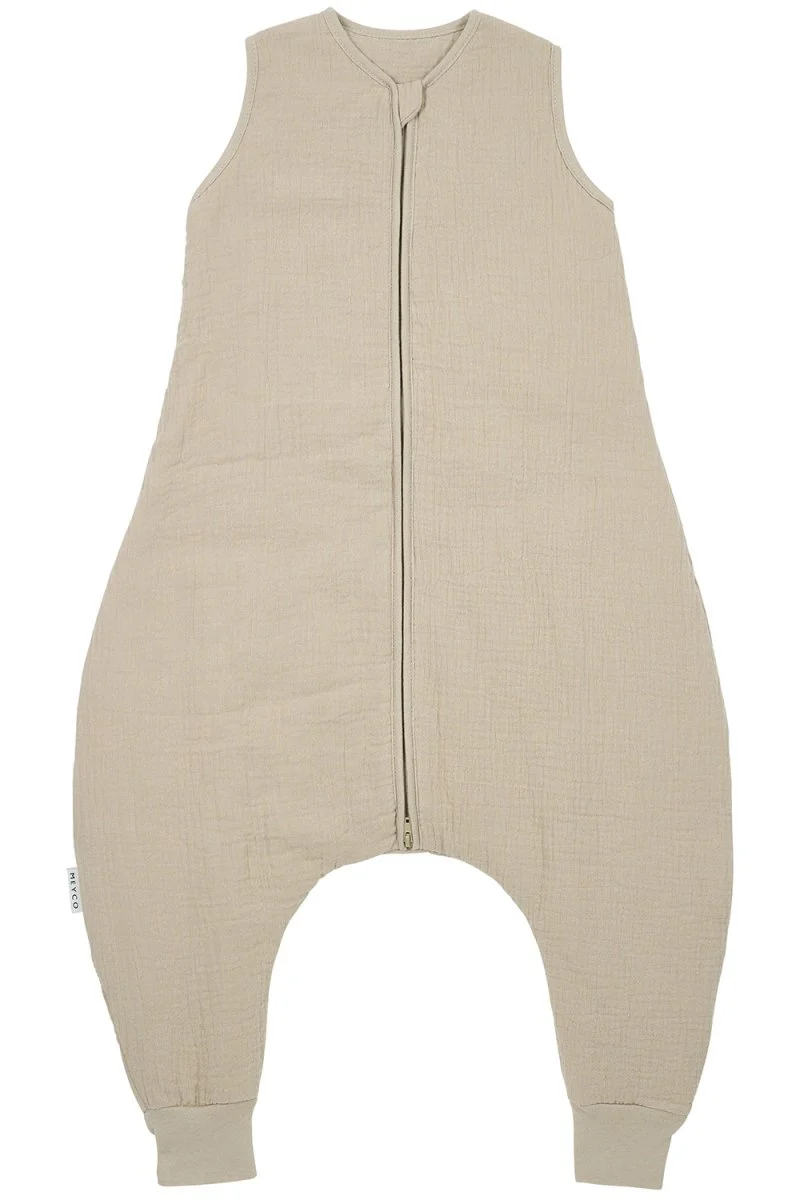 Meyco Baby Uni Baby Winter Slaapoverall Jumper Pre-Washed Hydrofiel Sand