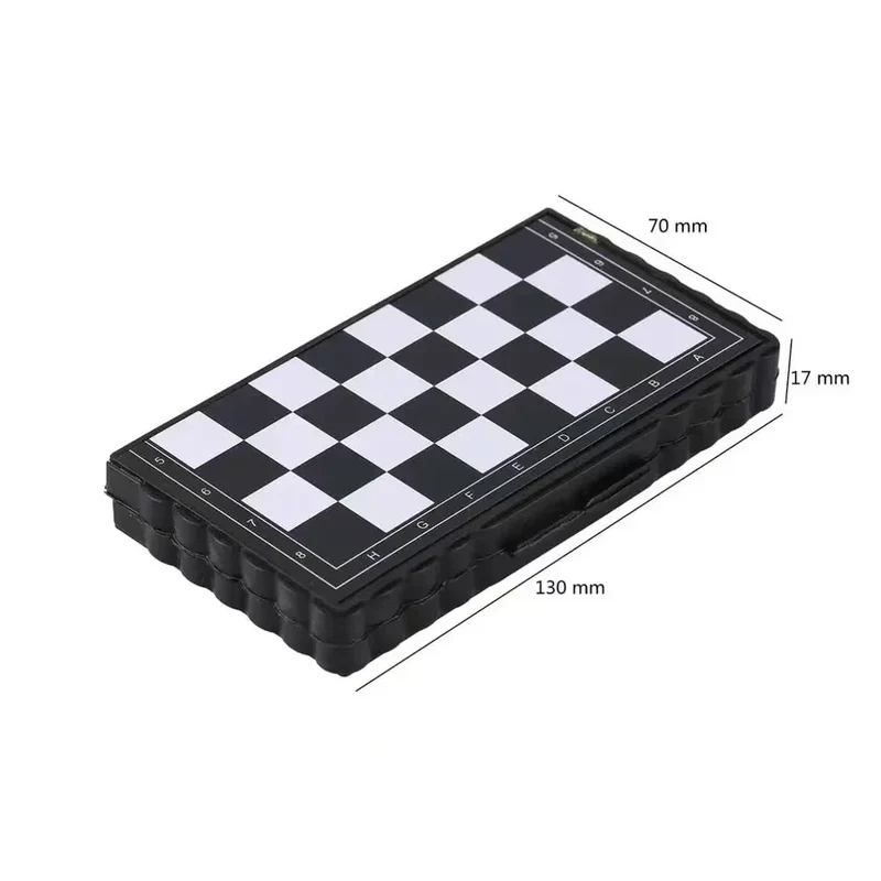 Minovix Kinder Schaakspel – Magnetisch & Opvouwbaar Schaakbord van Kunststof voor Reizen & Educatief Spel