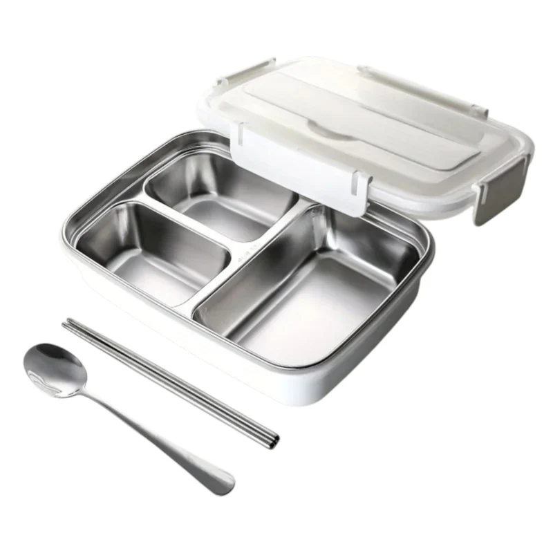 SteelMate – RVS lunchbox lekvrij met vakken – school en werk gebruik