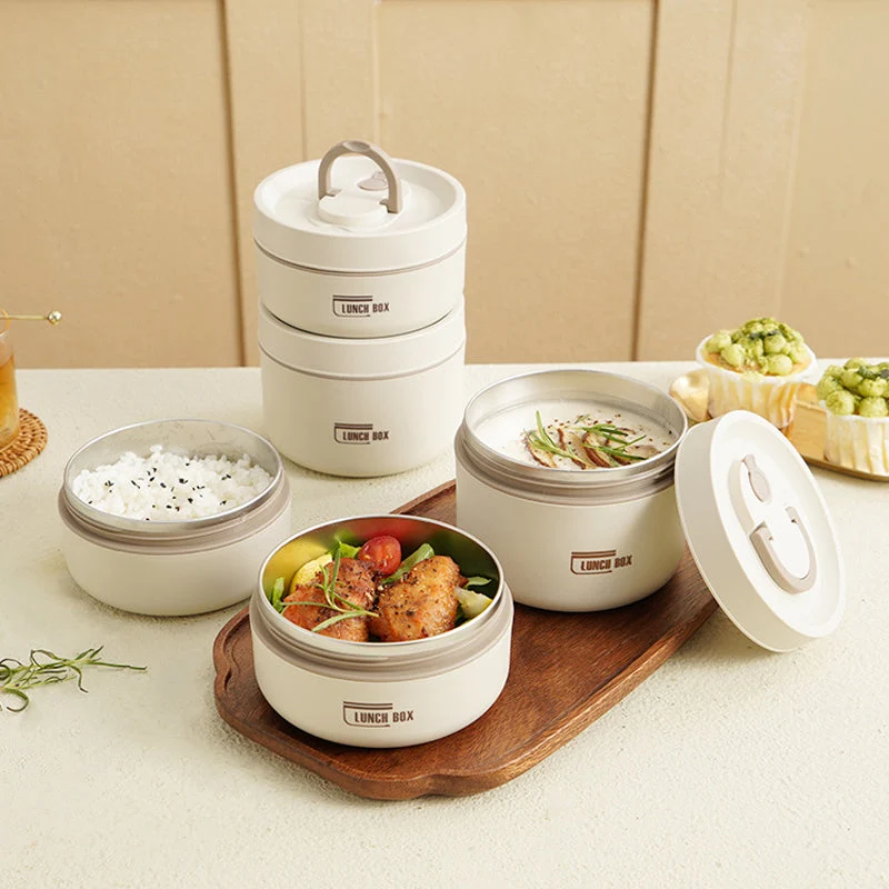 ThermoBox Lunchbox – Slimme Meerschichtige Lunchbox met Isolatie en GRATIS Draagtas voor Warme en Koude Maaltijden Onderweg