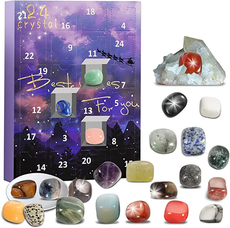 GemSpark Edelsteen Adventskalender – Magische en PU Leerzame Verrassingen voor Kinderen in de Feestdagen