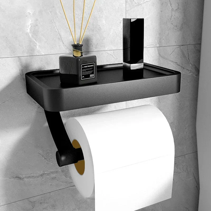 Stalux – Toiletrolhouder met plankje roestvrij staal – Badkamer