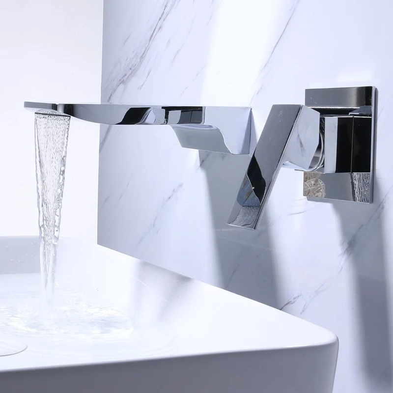 Fluxis – Sensor Wandkraan met Watervaluitloop – Moderne Badkamer & Keuken