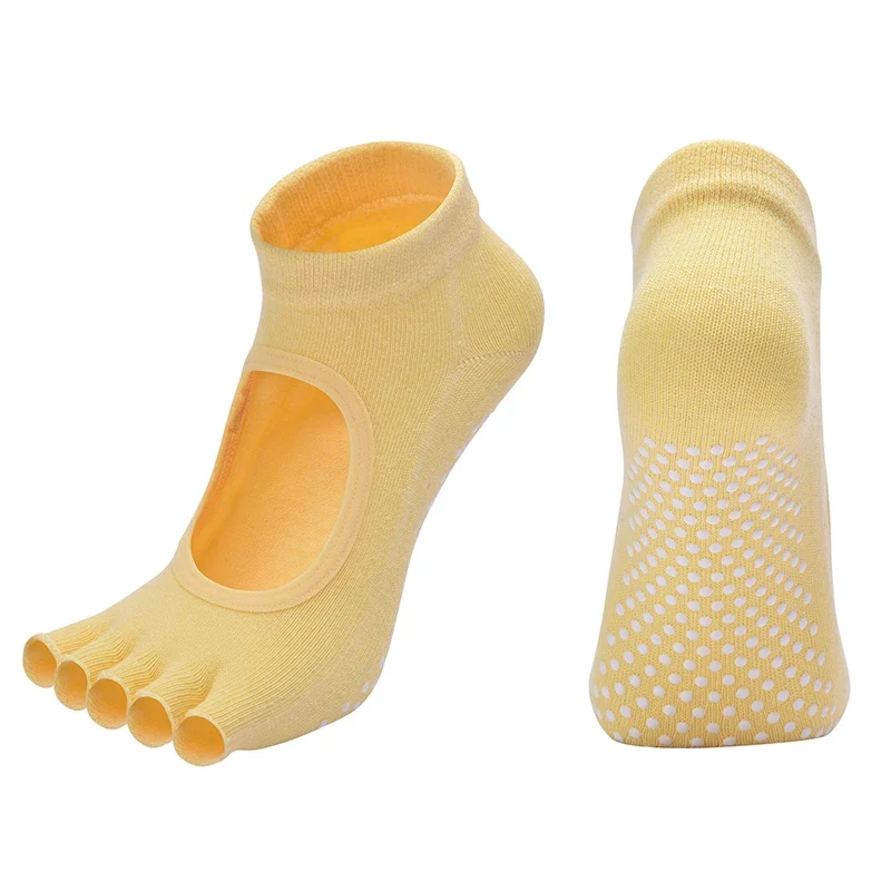 Pilates sokken – antislip zool met vijf teenvakken en ademend draagcomfort