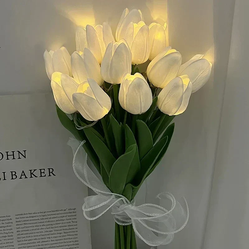 TulipGlow – Draagbare LED tulpen-nachtlamp met warm licht – Decoratief